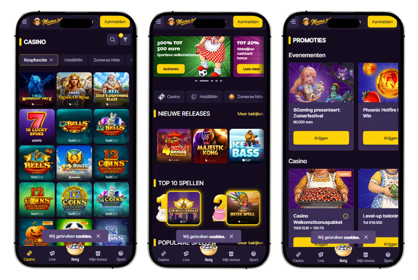 MamaBet op mobiele apparaten