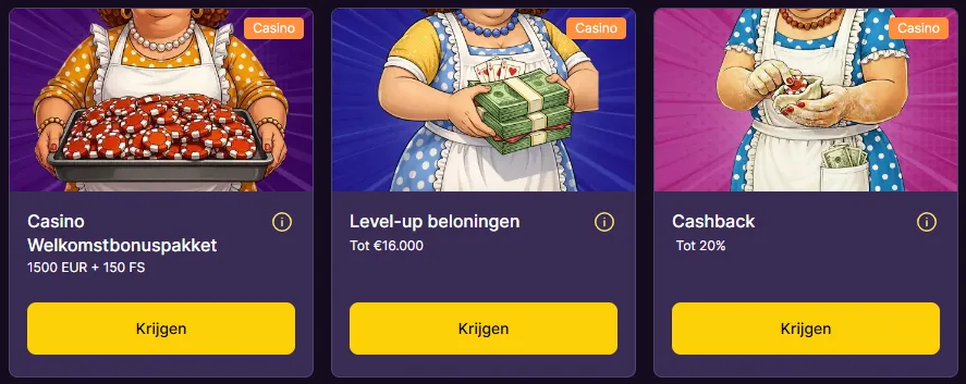 Bonussen en promoties bij MamaBet